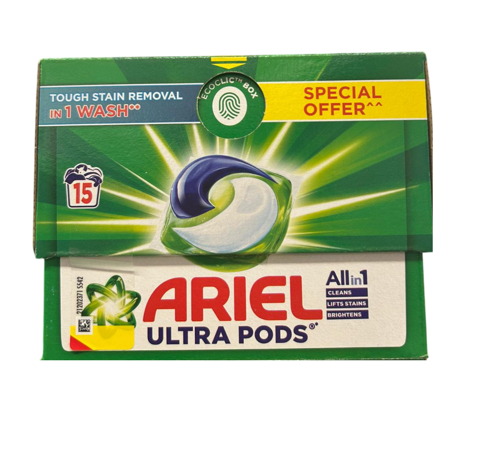 Ariel Original All-in-1 Laundry Detergent Pods, 15 Pods