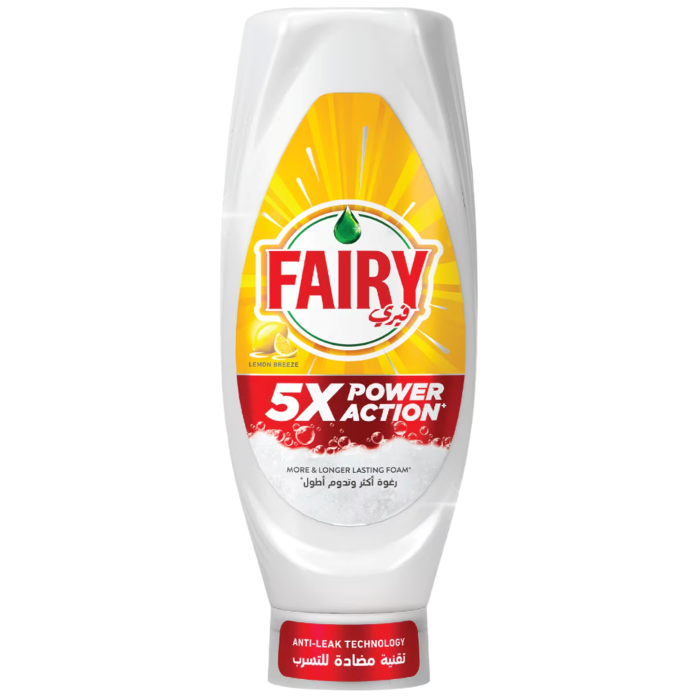 Fairy 5X Power Action Lemon Breeze Dishwashing Liquid, 730ml
