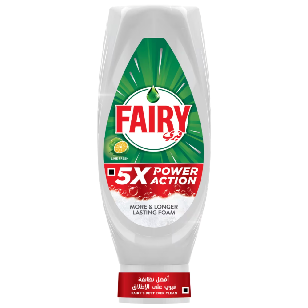 Fairy 5X Power Action Lime Fresh Dishwashing Liquid, 730ml