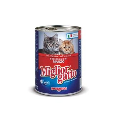 Miglior Gatto Bocconcini Con Manzo with Beef, 405g