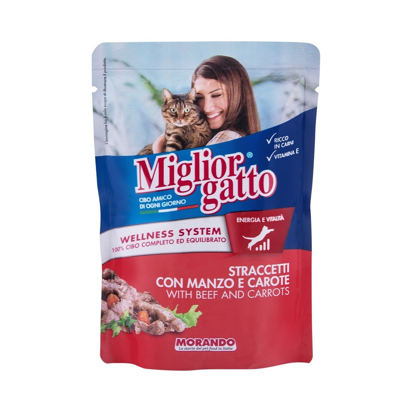 Miglior Gatto Cat Food with Beef and Carrot, 100g