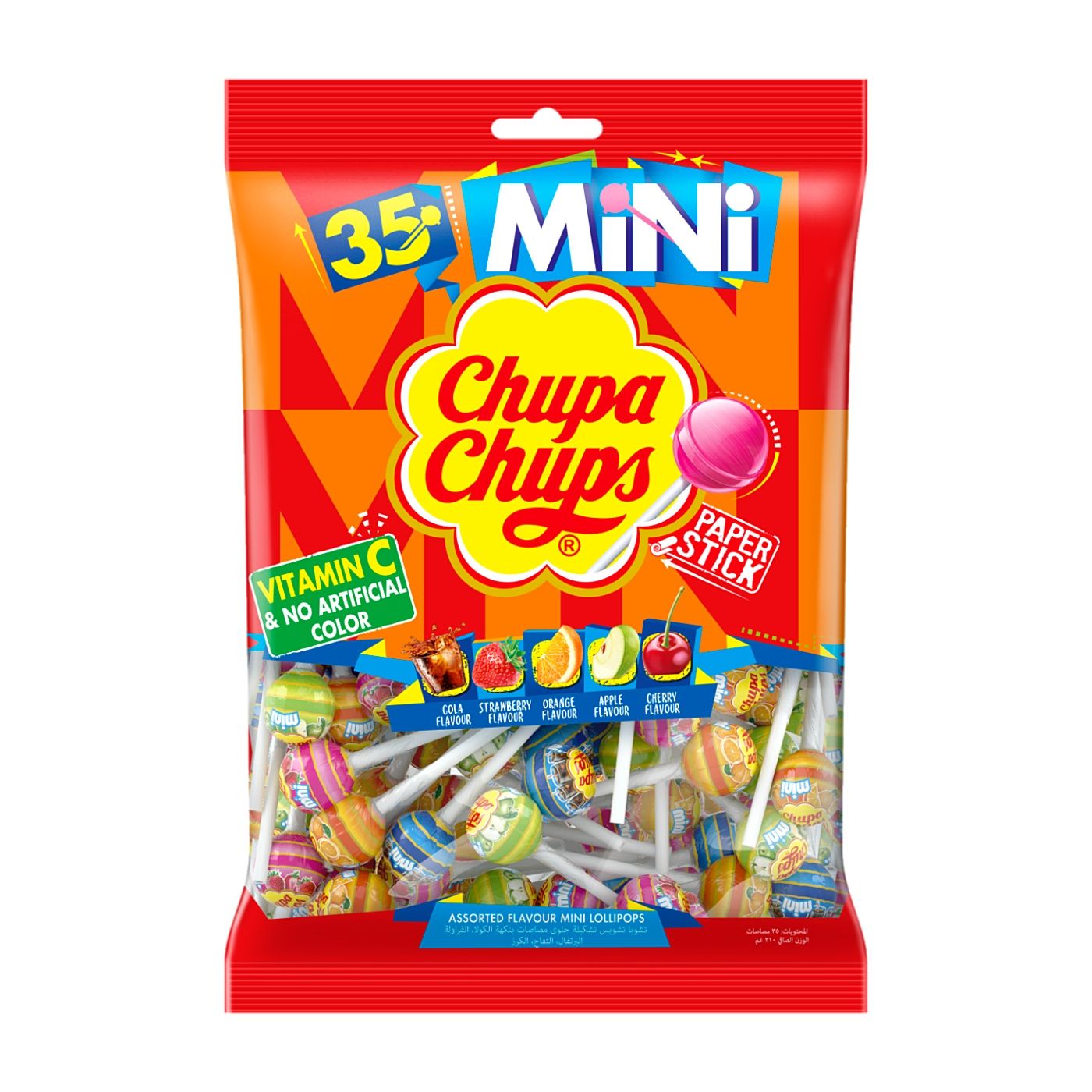 Chupa Chups Mini Lollipops Bag, 210g