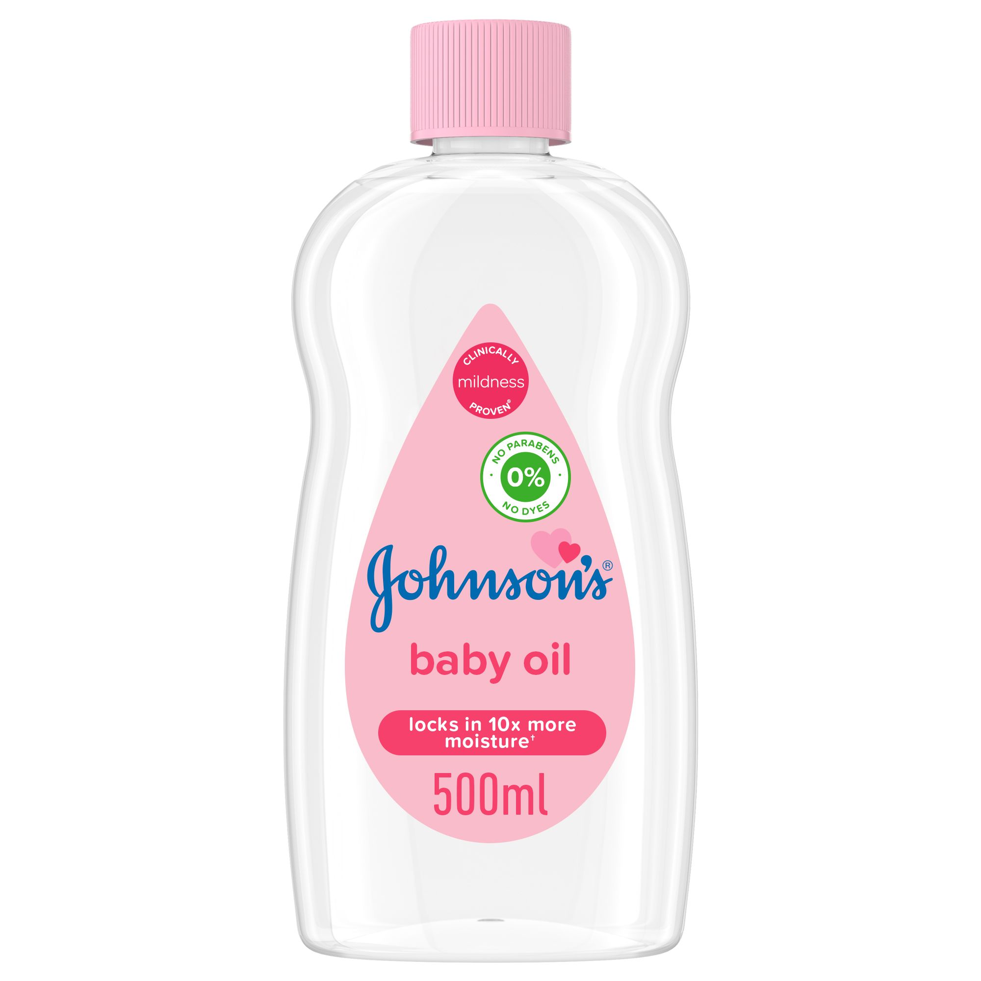 Johnson Baby Oil, 10x More Moisture, 500ml