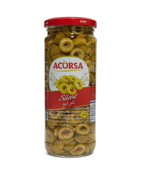 Acorsa Sliced Green Olives, 230g