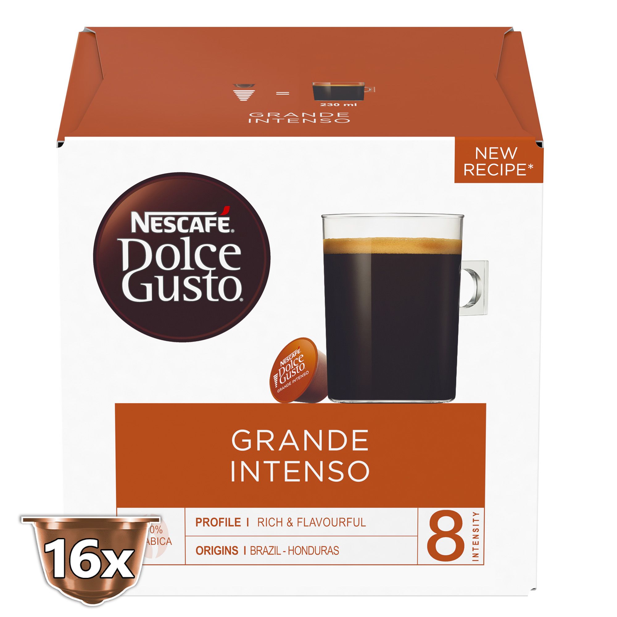 Nescafe Dolce Gusto Grande Intenso Coffee Capsules ,16 Pieces, 132.8g