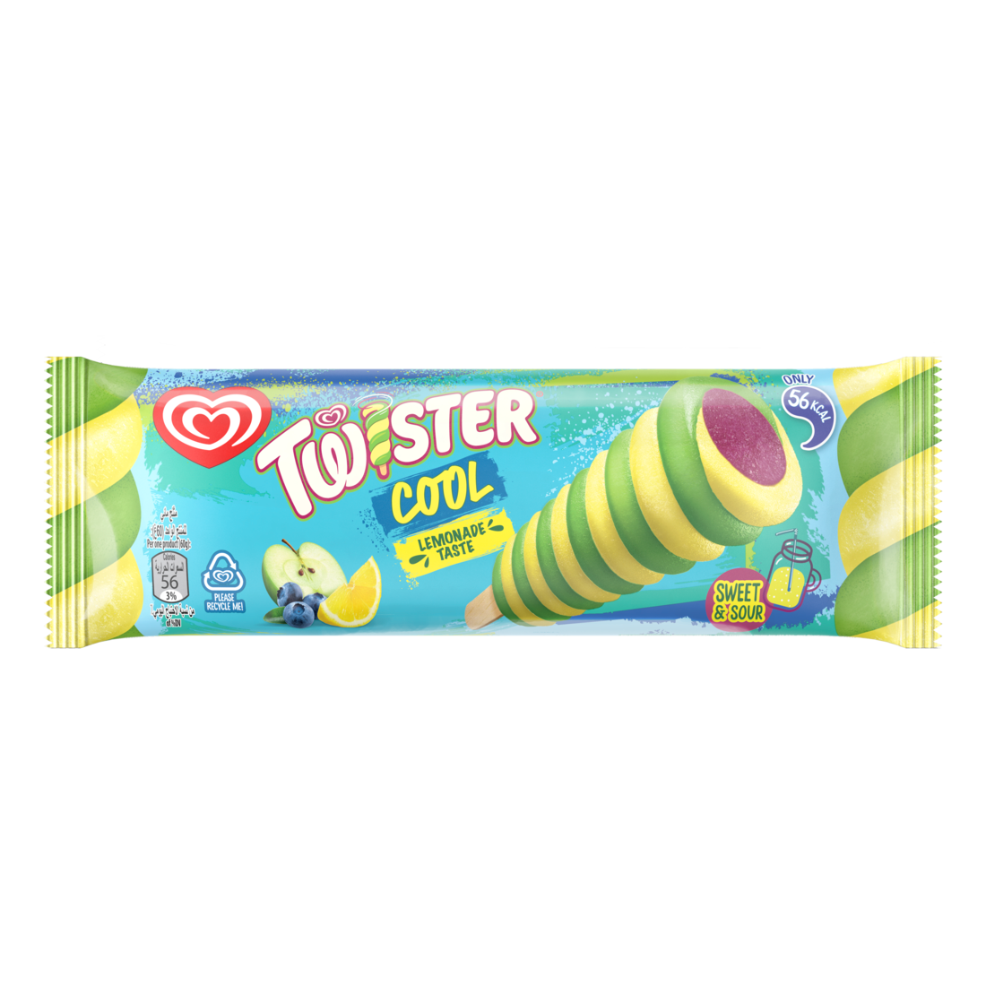 Wall's Max Twister Cool Lemonade Ice Lolly, 65ml