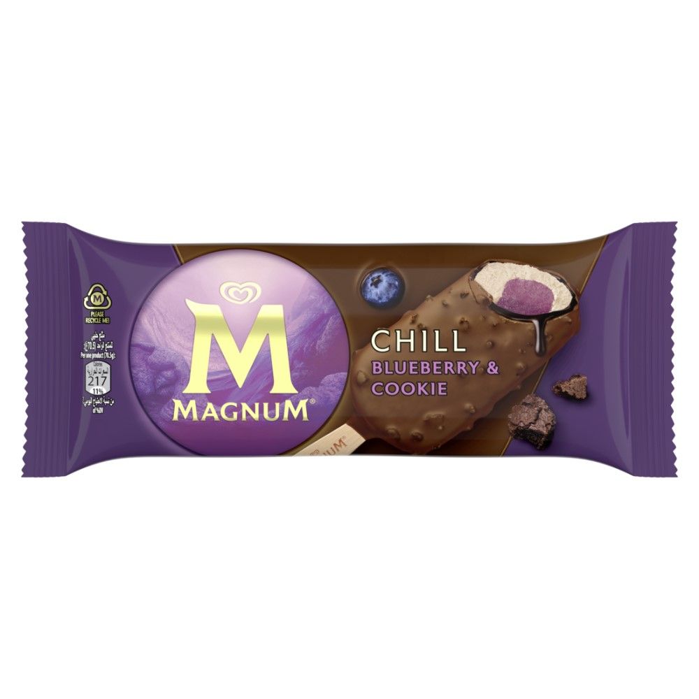 Magnum Chill Blueberry Cookie Ice Cream Stick, 85ml