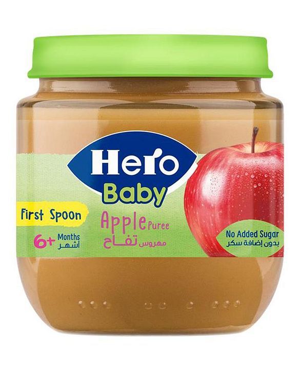 Hero Baby Apple Puree, 6+ Months, 125g