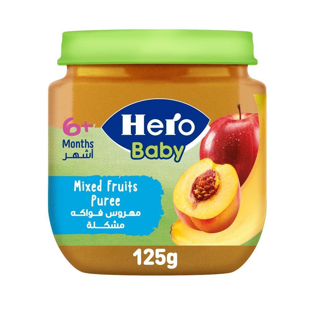 Hero Baby Mixed Fruits Puree, 6+ Months, 125g
