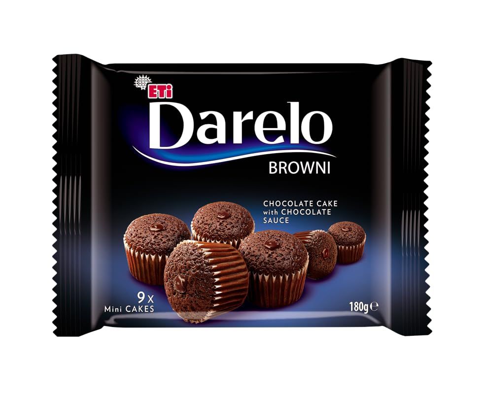 Eti Darelo Browni Chocolate Cake with Chocolate Sauce, 180g