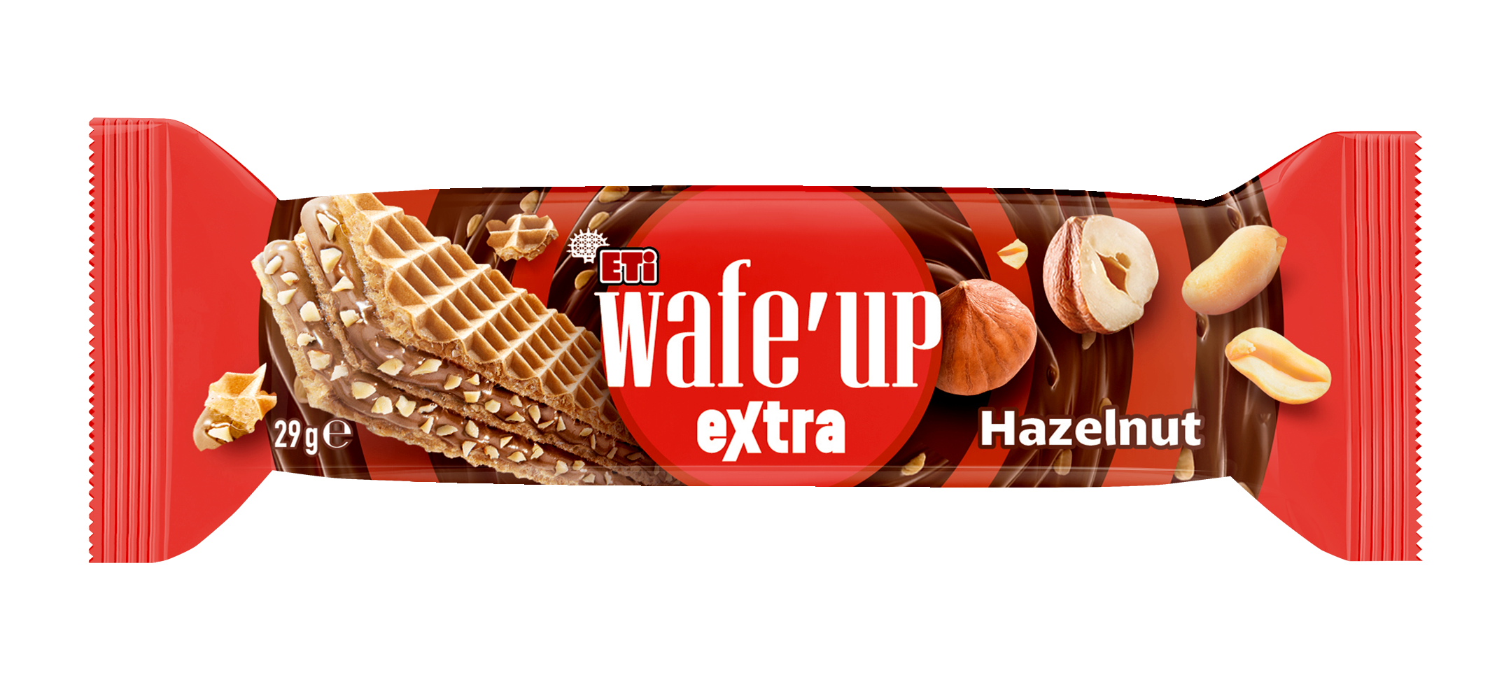 Eti Wafe Up Extra Wafers with Hazelnut Cream & Peanuts, 29g