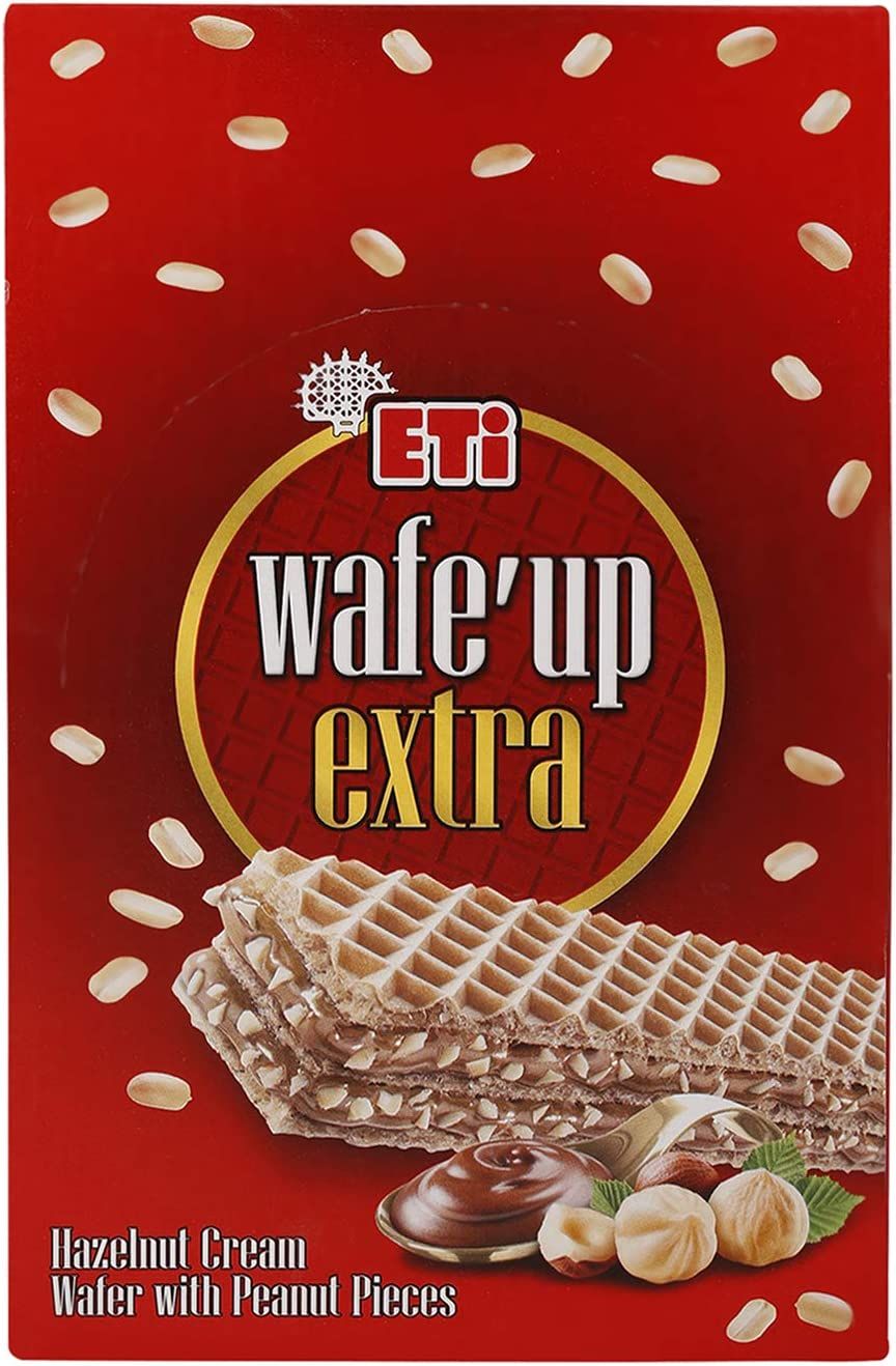 Eti Wafe'up Extra Hazelnut Cream with Peanut Pieces Wafer, 29g