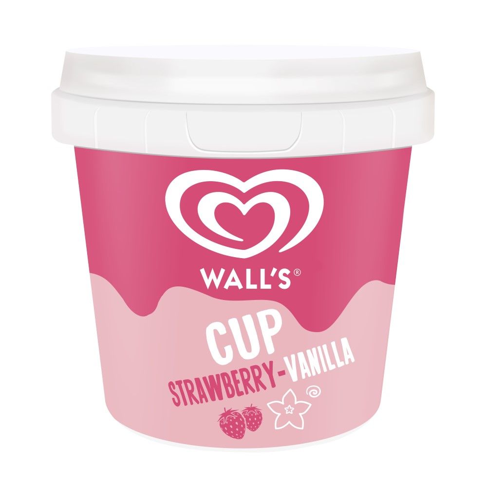 Wall's Strawberry Vanilla Ice Cream Cup, 100ml