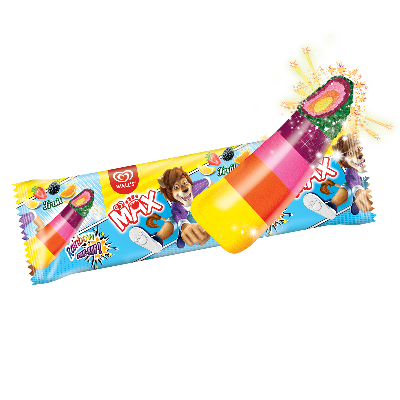 Wall's Max Rainbow Fruit Ice Cream, 59ml