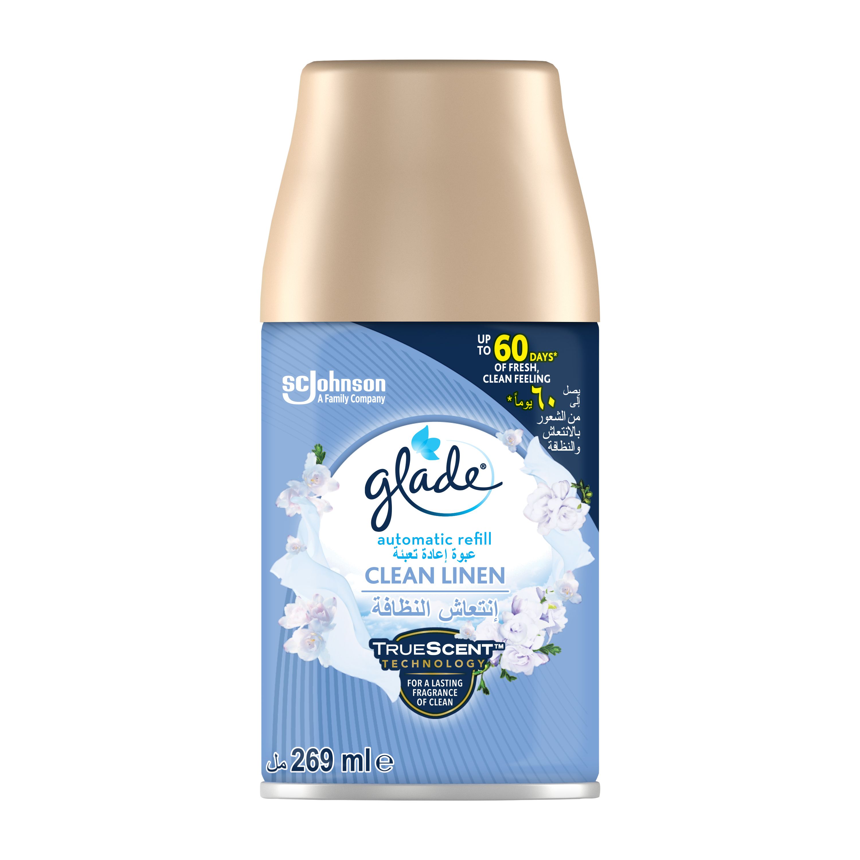 Glade Automatic Air Freshener Spray Refill Clean Linen, 269ml