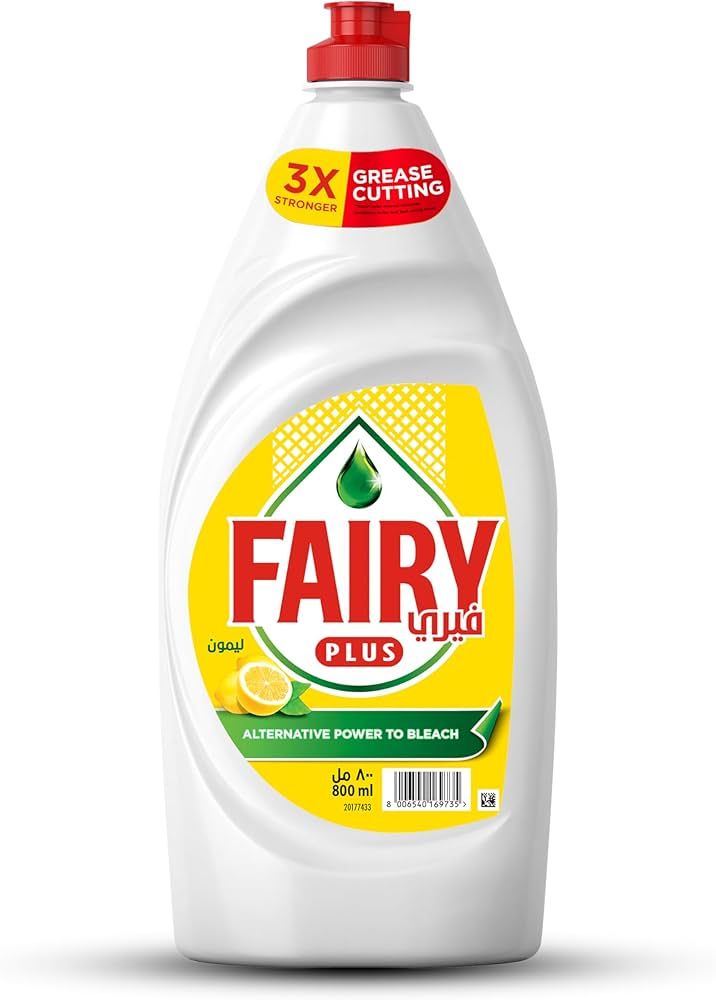 Fairy Plus Liquid Lemon Dishwash, 800ml