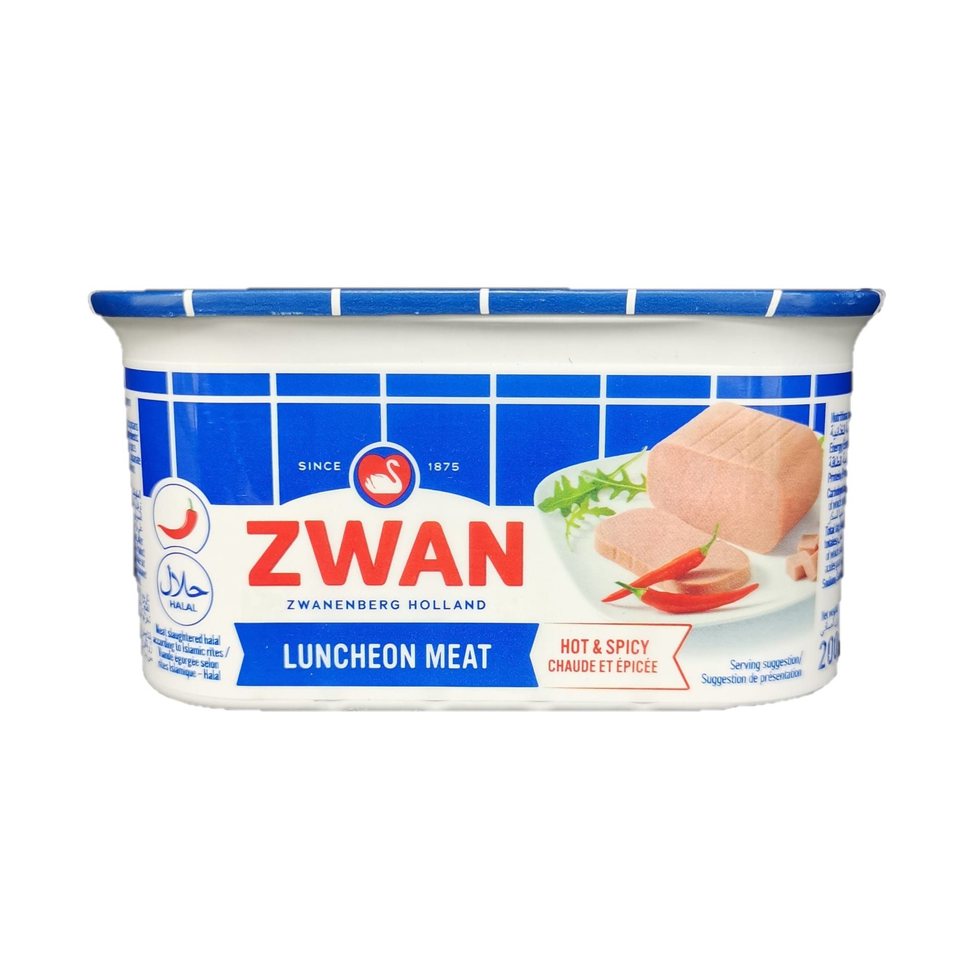Zwan Hot & Spicy Luncheon Meat, 200g