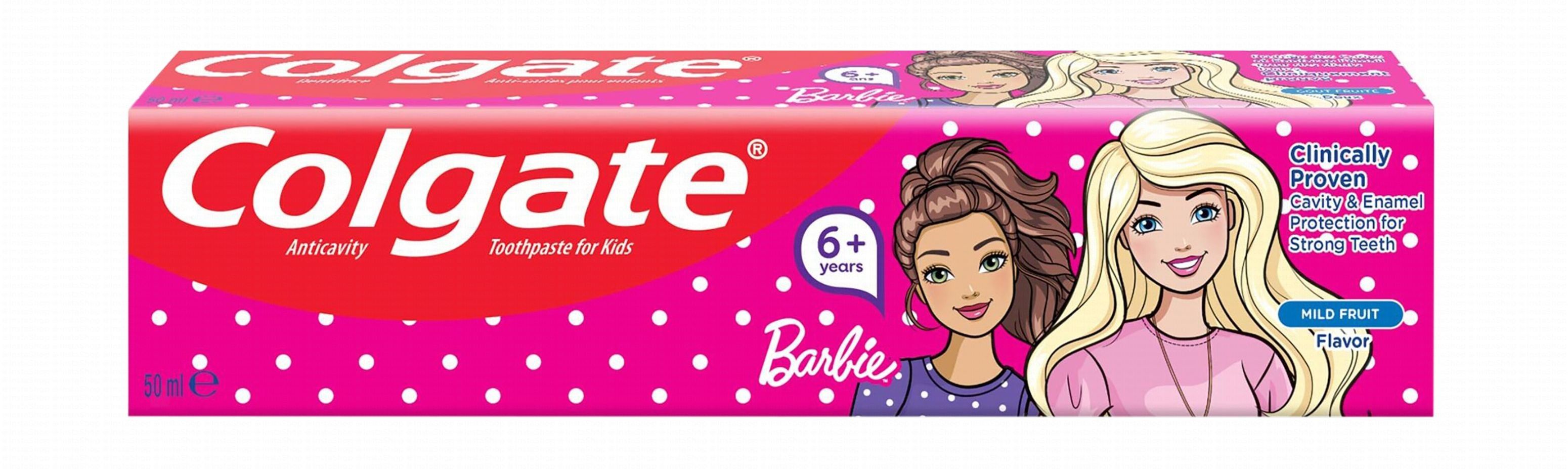 Colgate Kids Girls Anticavity Fluoride Toothpaste 6+ Barbie 50 Ml 1 Pc