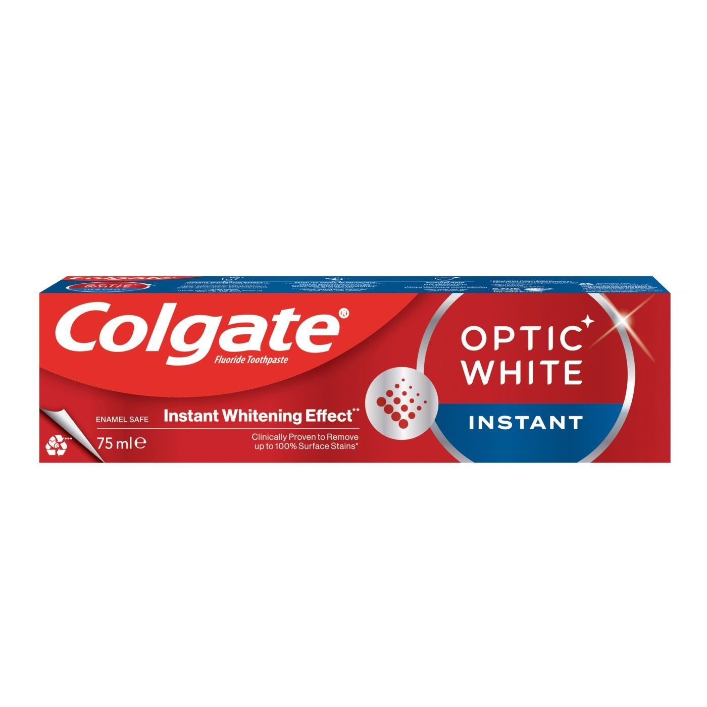 Colgate Optic White Instant Whitening Toothpaste, 75ml