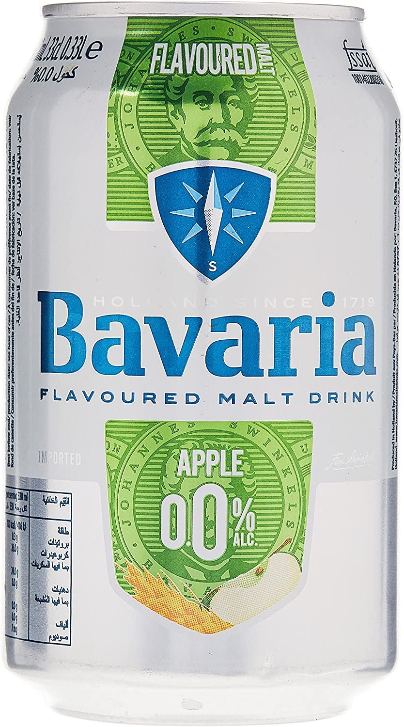 Bavaria Apple Non-Alcoholic Malt Drink Can, 330ml