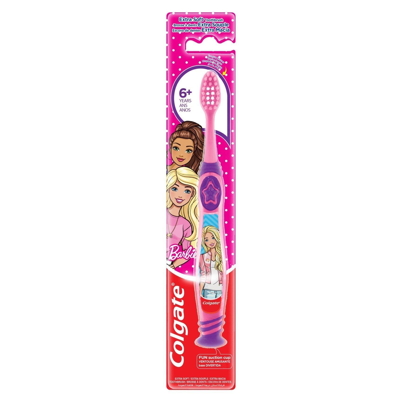 Colgate Barbie Pink & Purple Extra Soft Toothbrush (6+ Years), 1 Piece
