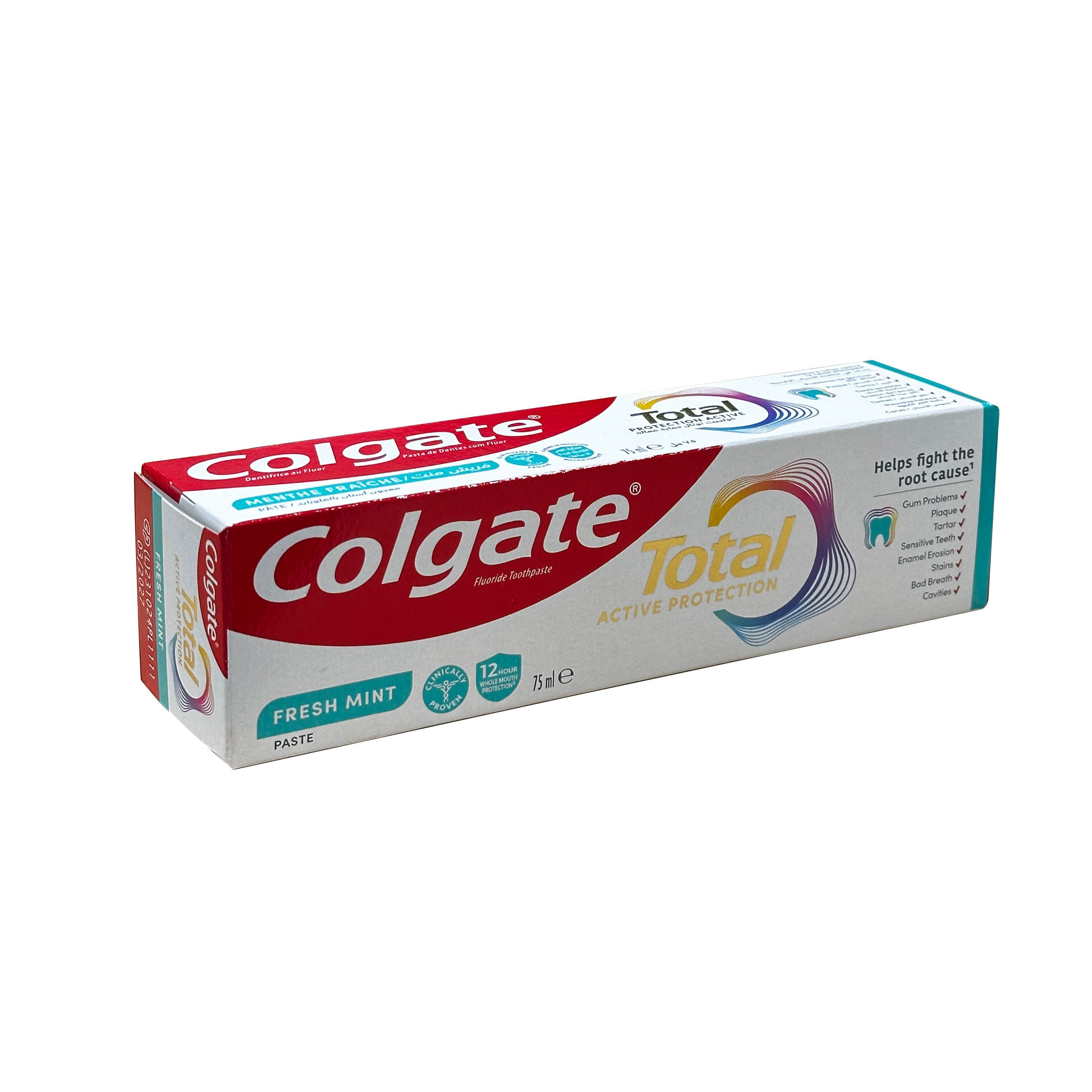 Colgate Total Active Protection Fresh Mint Toothpaste, 75ml