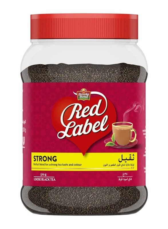 Brooke Bond Red Label Tea Powder in Jar, 370g