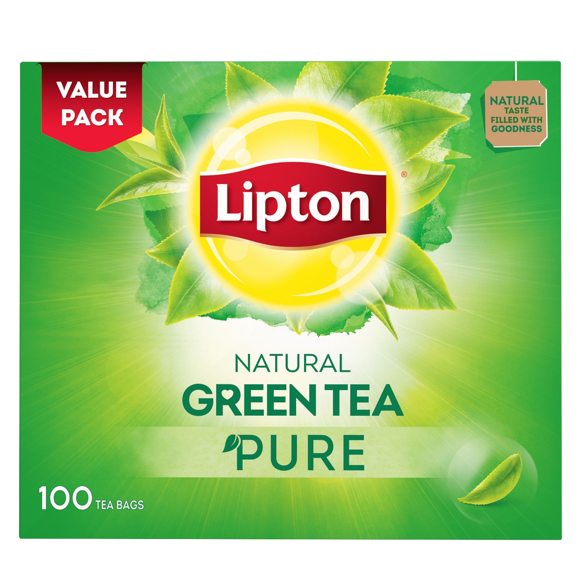 Lipton Green Tea Pure Teabags, 100 Teabags