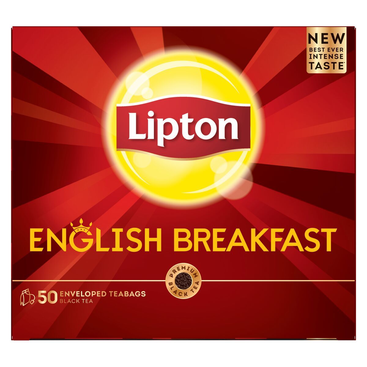 Lipton English Breakfast Envelope Teabags, 50 Teabags