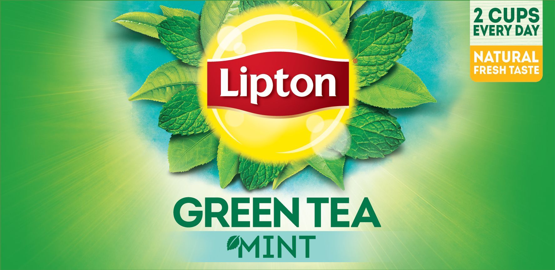 Lipton Green Tea Mint Envelope Teabags, 25 Teabags