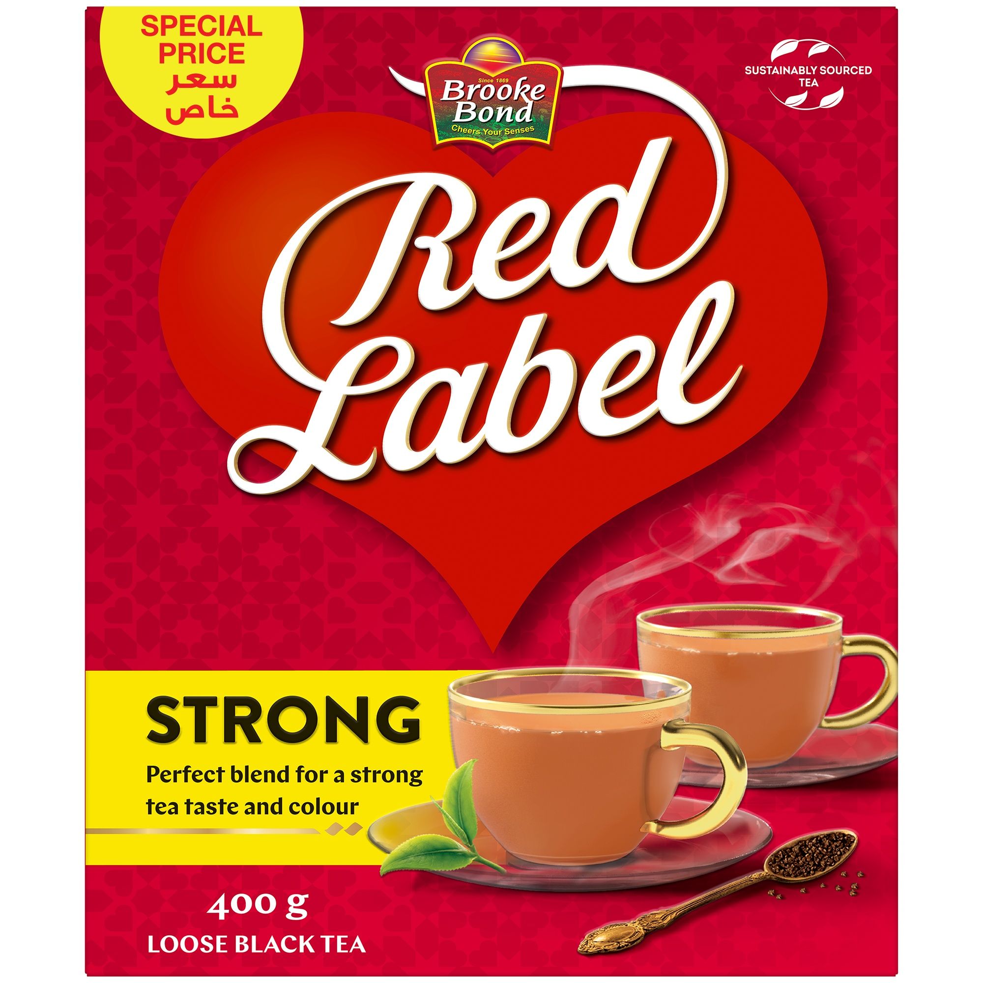 Brooke Bond Red Label Strong Black Loose Tea, 400g