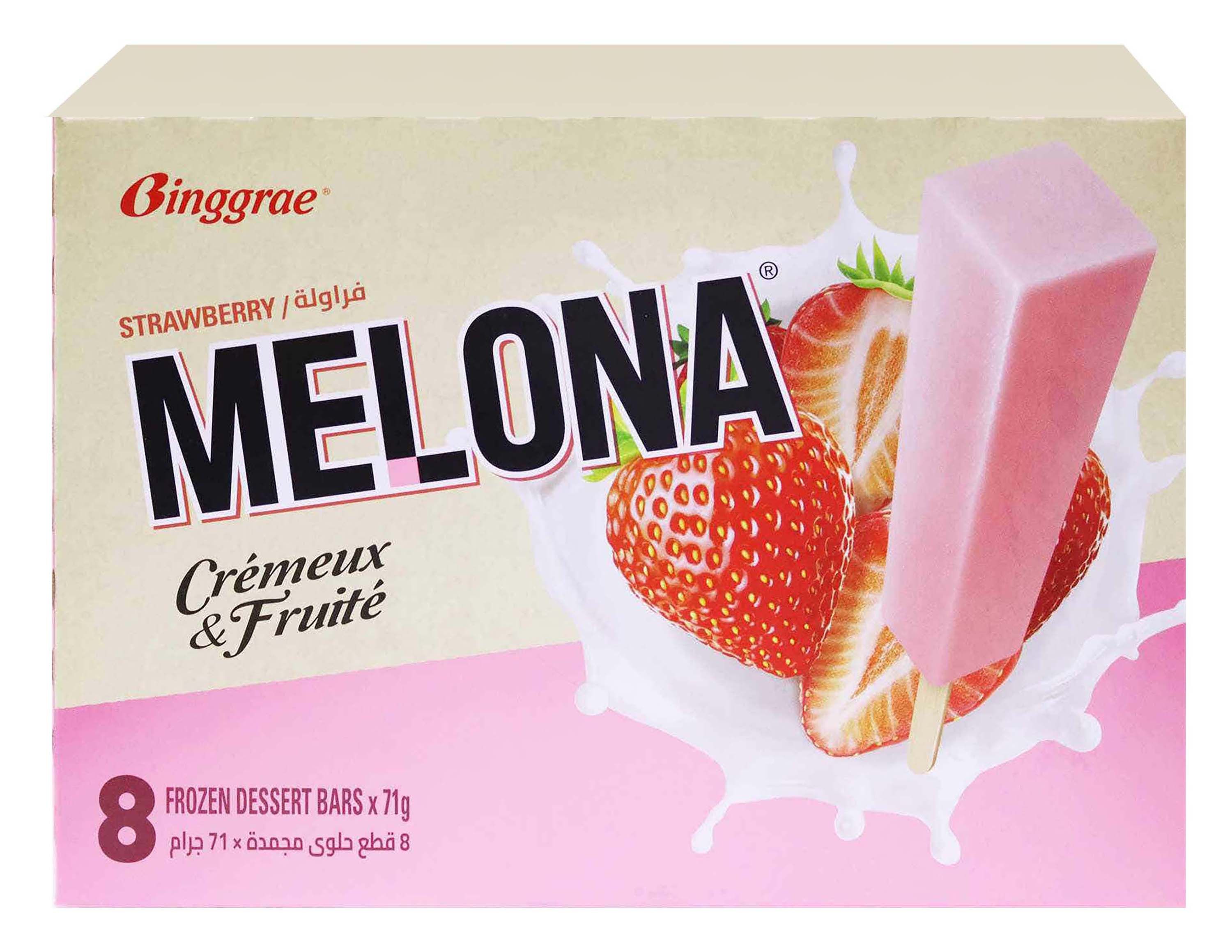 Binggrae Melona Strawberry Ice Cream Sticks, 8x71g