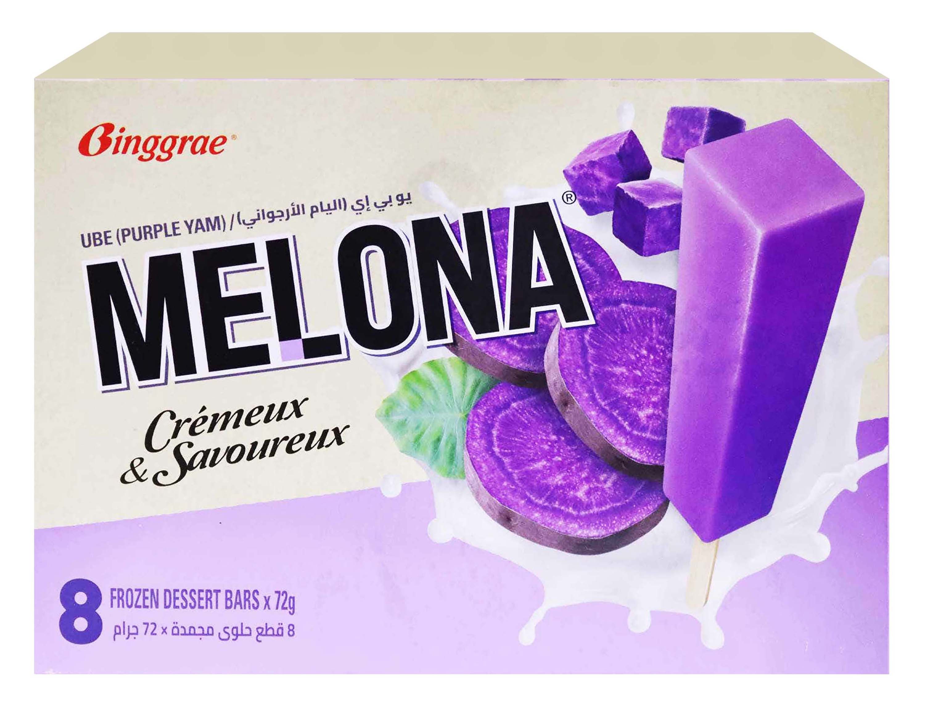 Binggrae Melona Ube Ice Cream Sticks, 8x72g