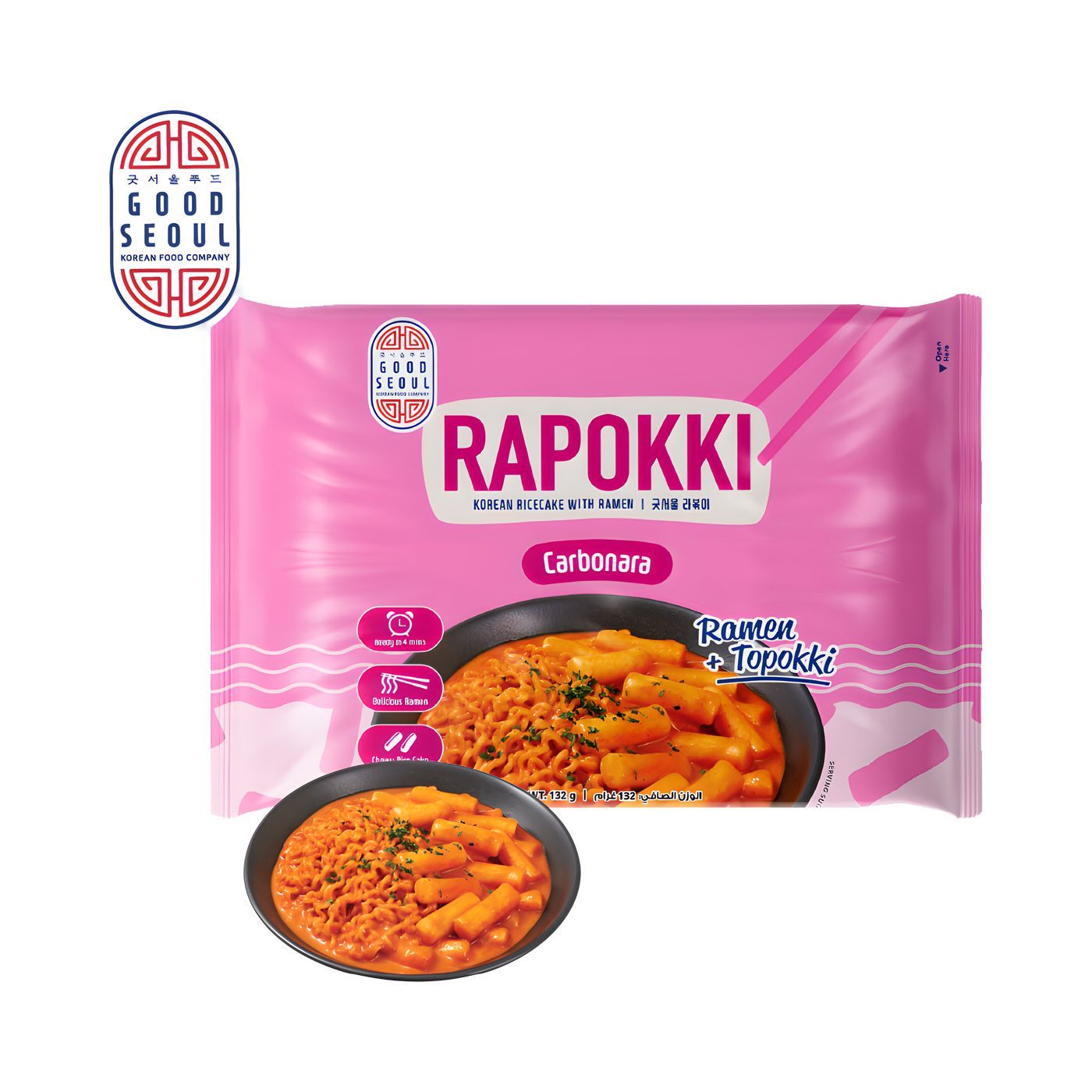 Good Seoul Rapokki Carbonara Ricecake, 132g