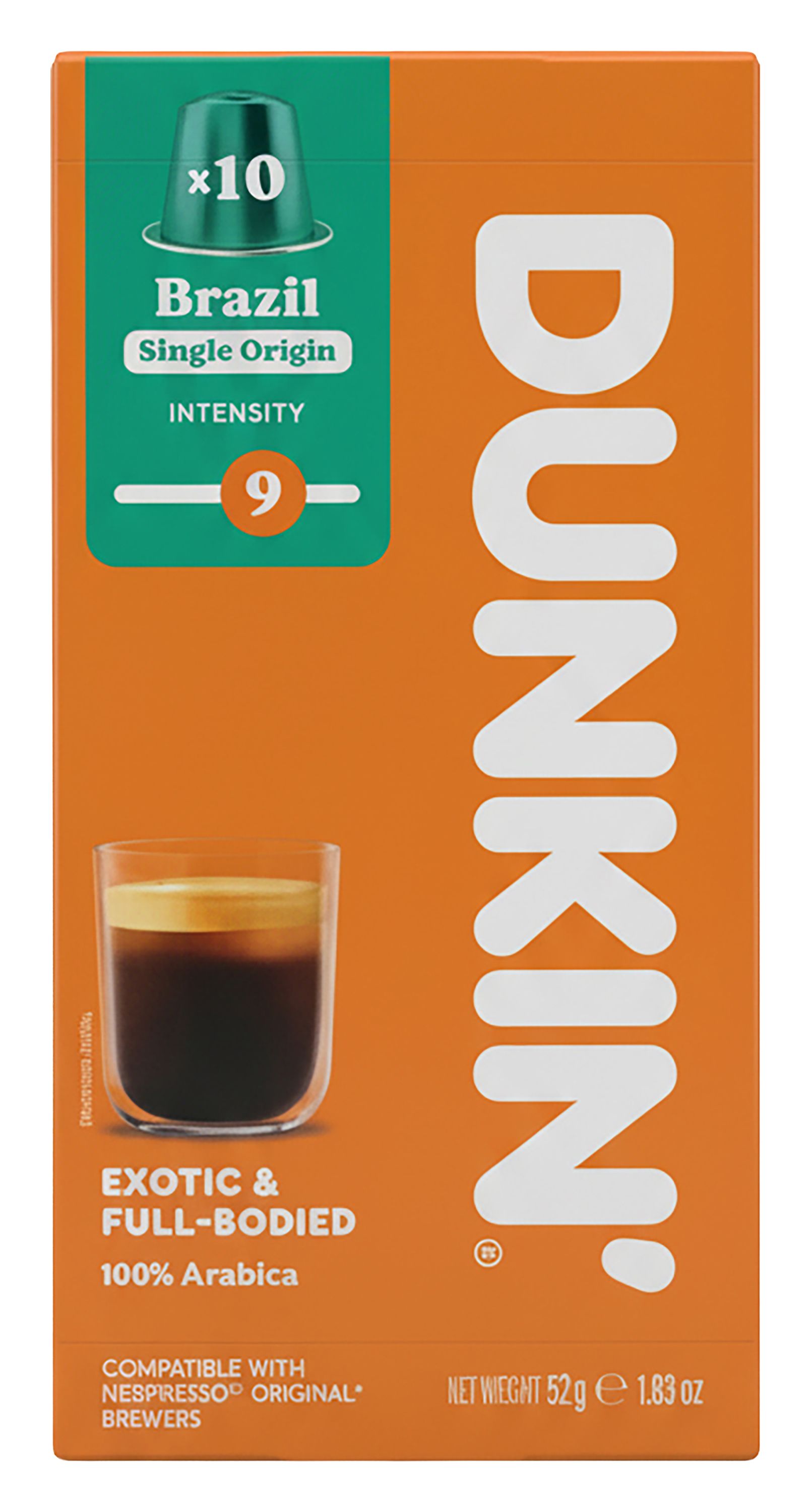 Dunkin' Brazilian Arabica Coffee Capsules, 10x52g