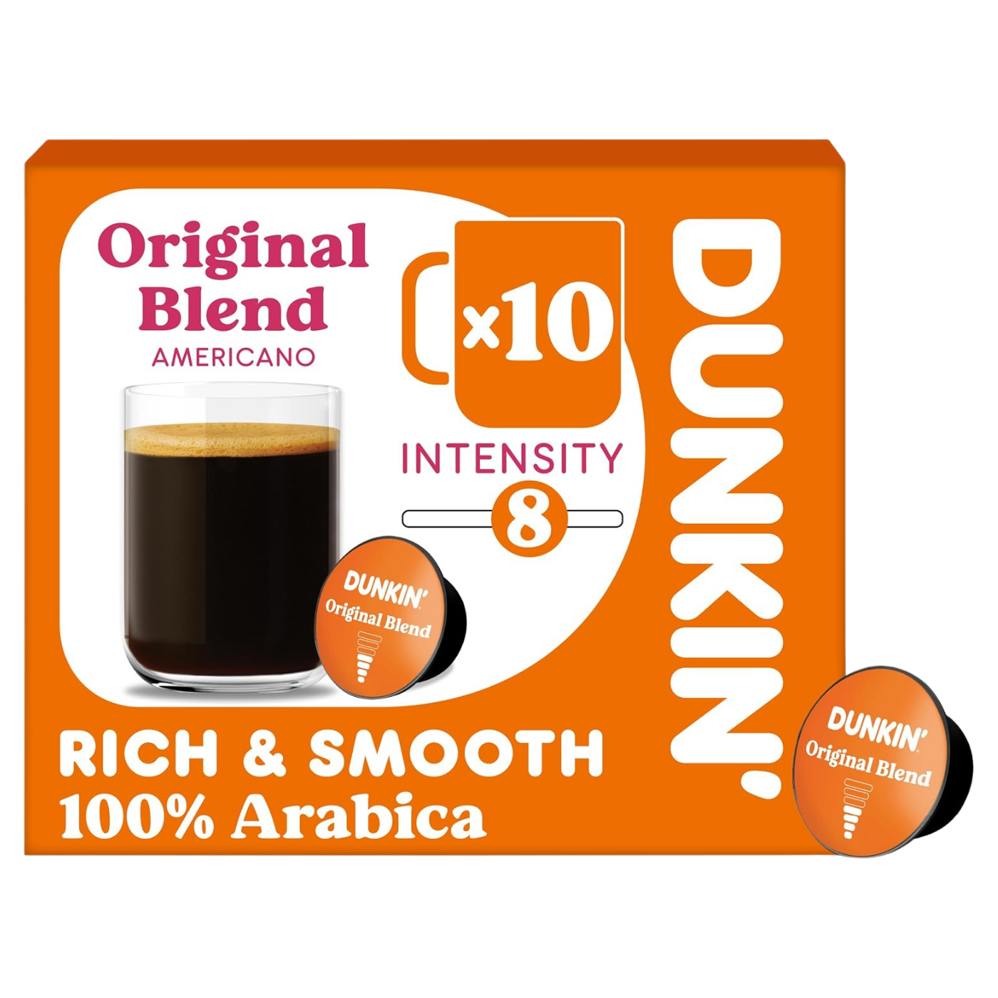 Dunkin' Rich & Smooth Arabica Coffee Capsules, 10x7g