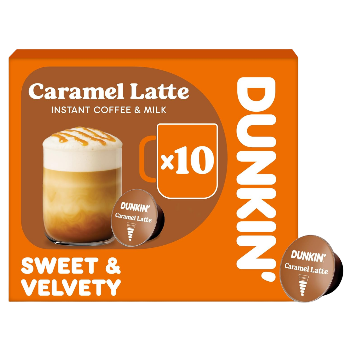 Dunkin' Caramel Latte Coffee Capsules, 10x14g
