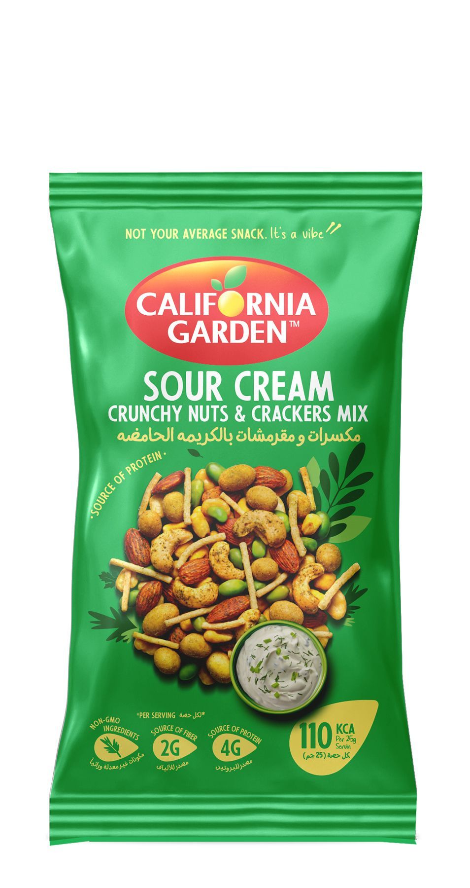 California Garden Sour Cream Crunchy Nuts & Crackers Mix, 30g