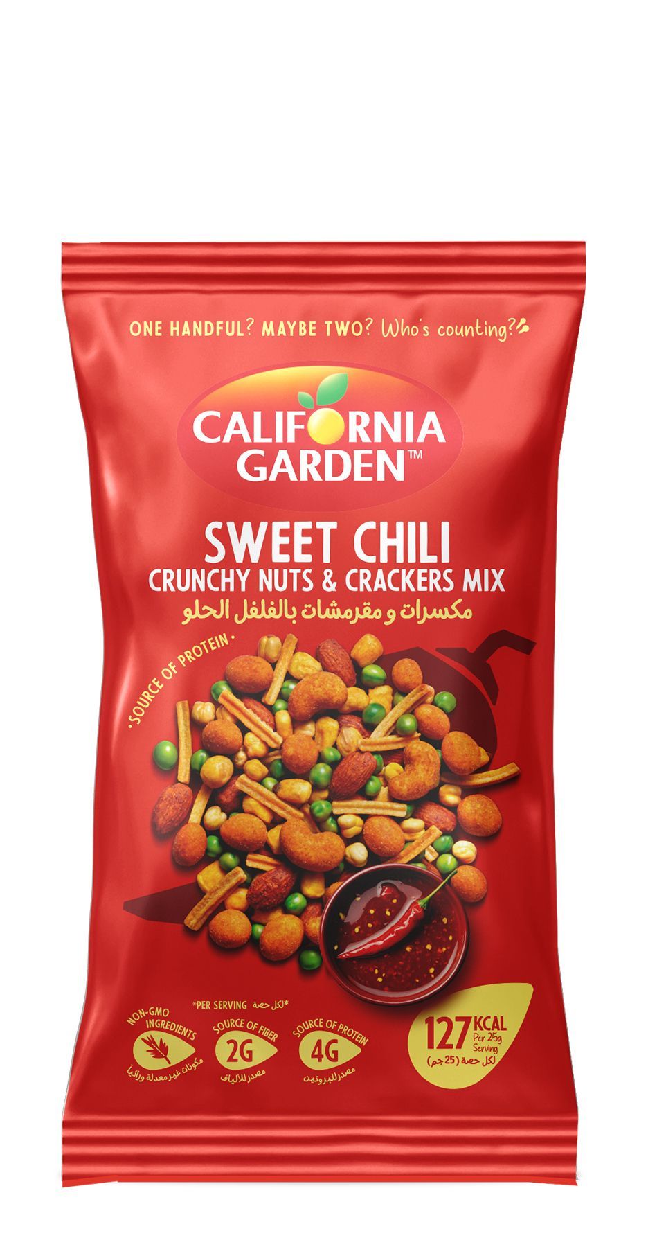 California Garden Sweet Chili Flavor Crunchy Nuts & Crackers Mix, 30g