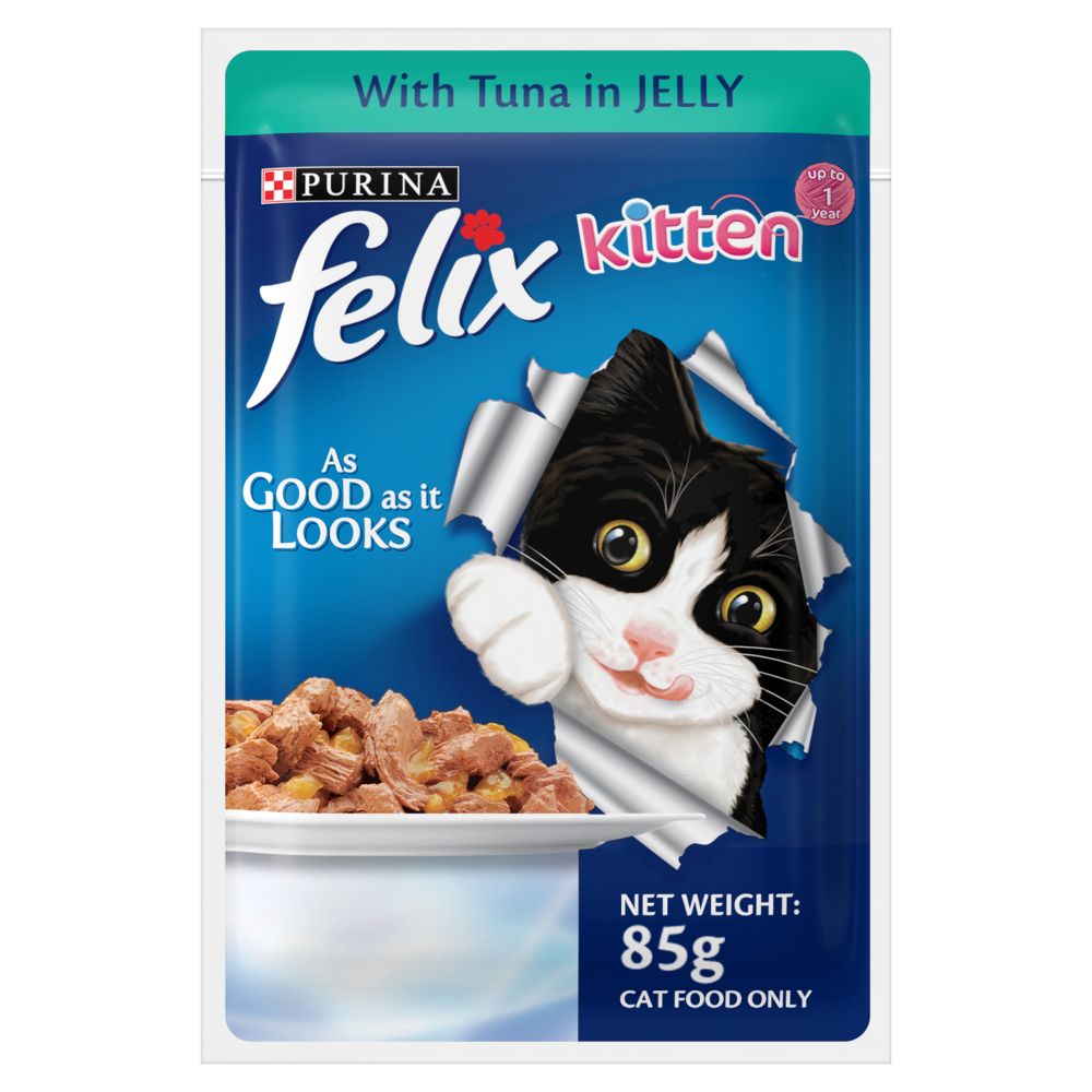 Purina Felix Kitten with Tuna In Jelly, 85g