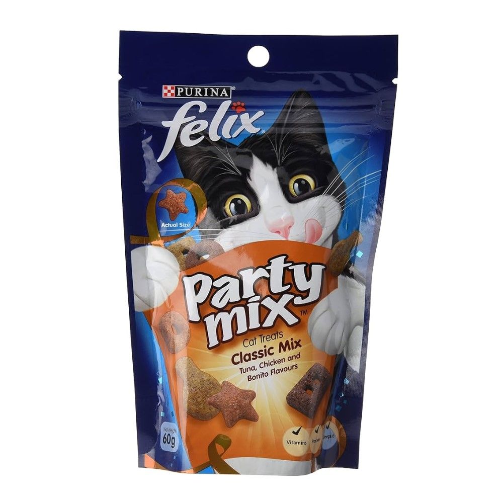 Felix Party Mix Classic Mix Cat Treats, 60g