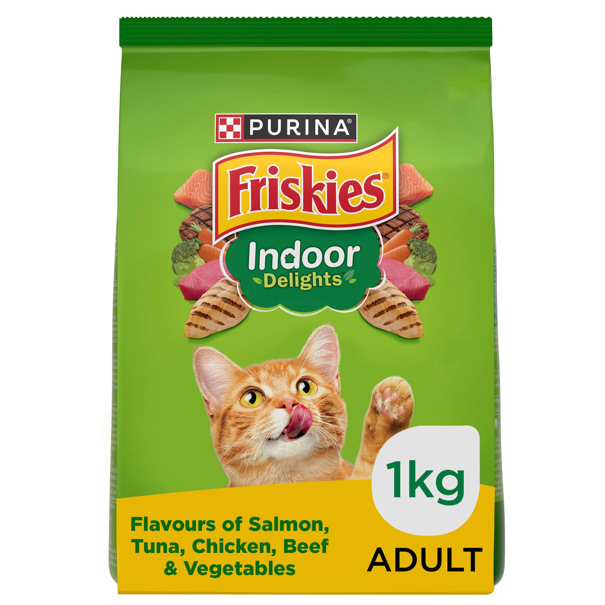 Friskies Adult Indoor Delights Dry Cat Food Bag, 1kg