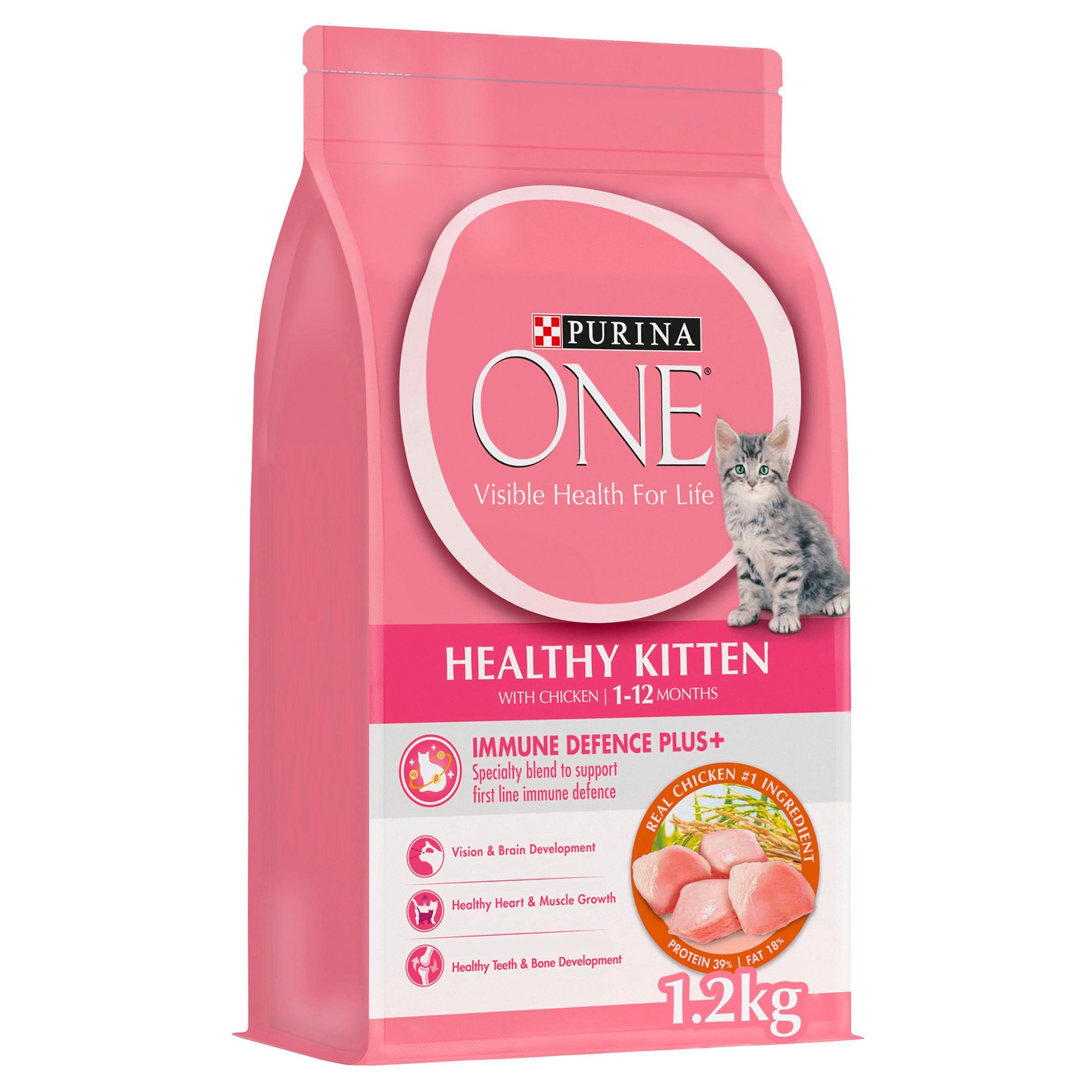 Purina One Active Kitten Food with Chicken, 1.2kg
