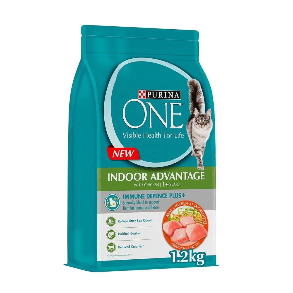 Purina One Indoor Advantage Chicken Cat Food, 1.2kg
