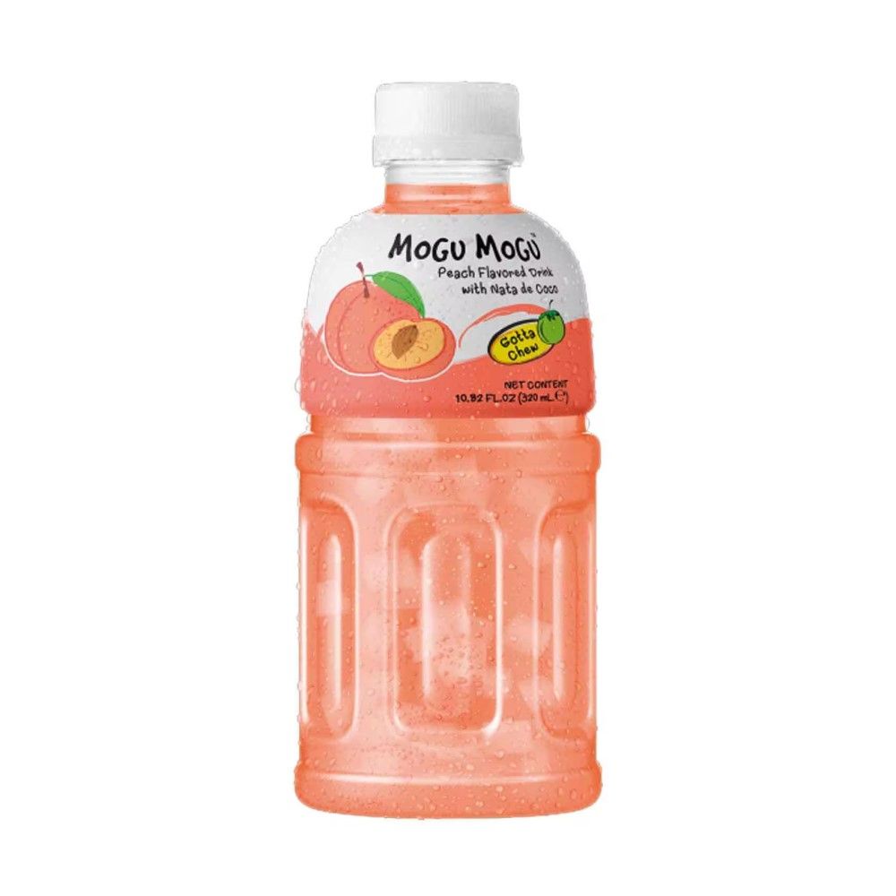 Mogu Mogu Peach Juice with Nata de Coco, 320ml