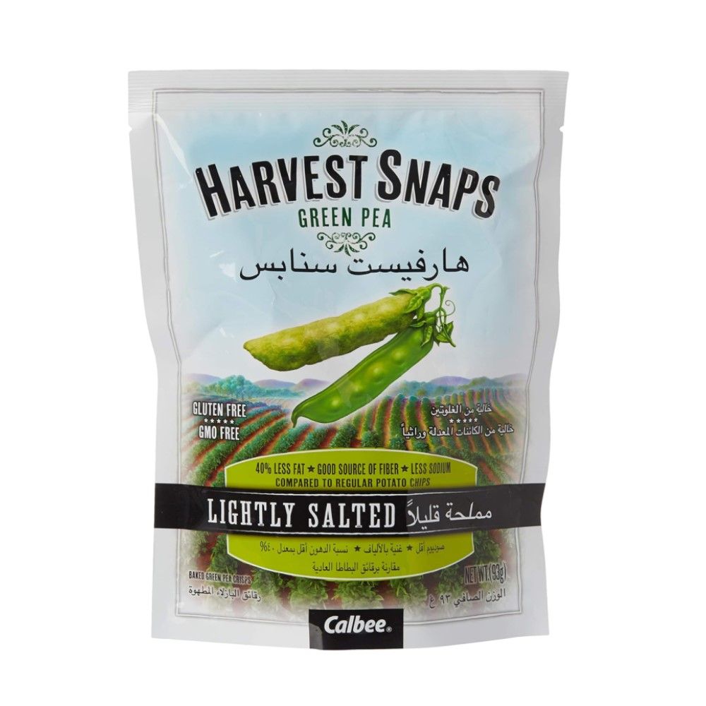 Harvest Snaps Lightly Salted Baked Green Pea Crisps, 93g