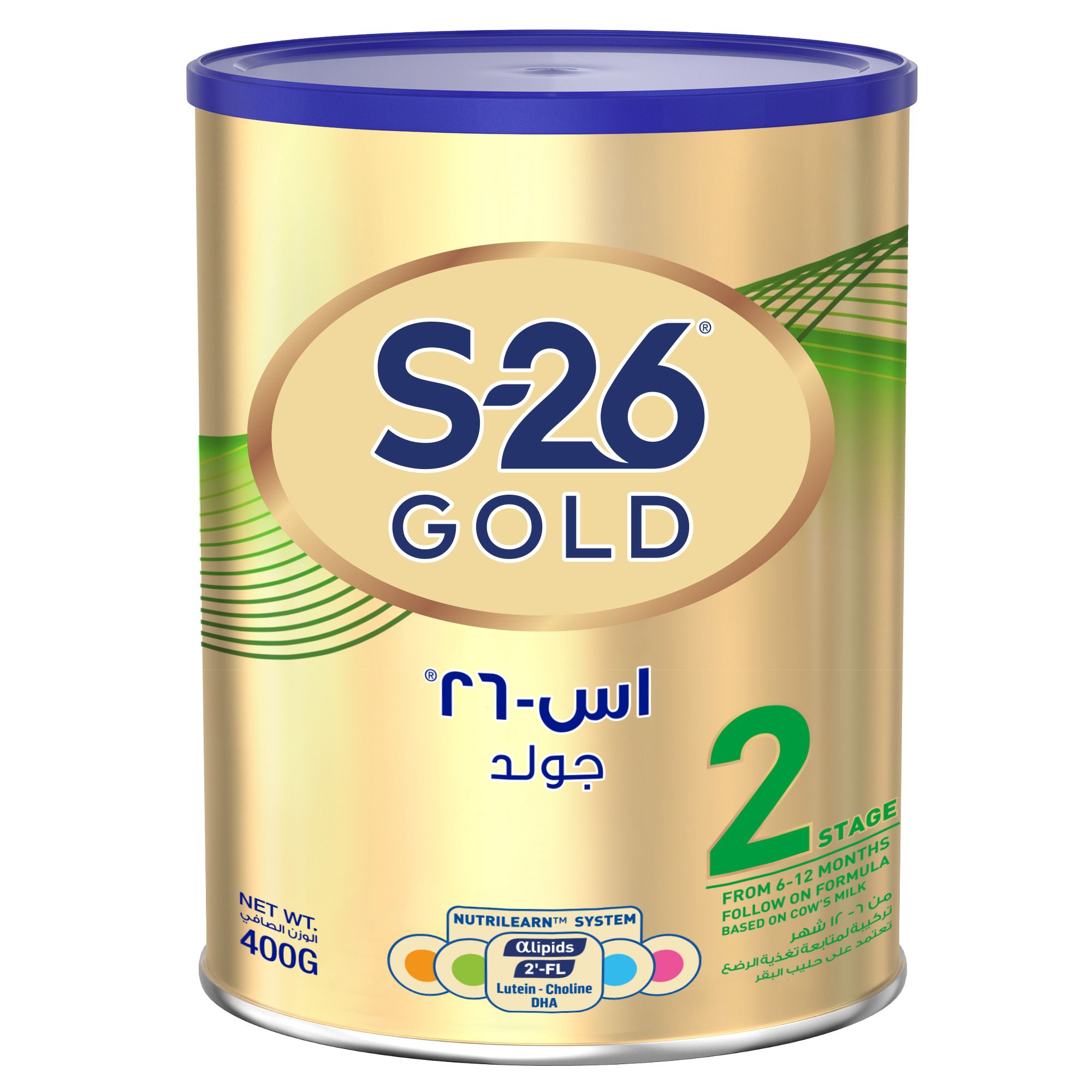 S-26 Gold Follow On Formula for Babies Tin, 2 Stage 2, 6-12 Months, 400g