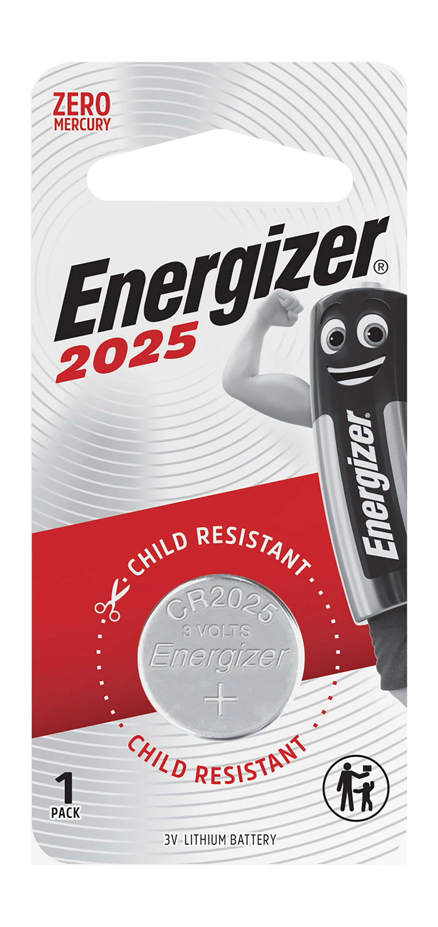 Energizer Lithium Battery ECR 2025, 1 Piece