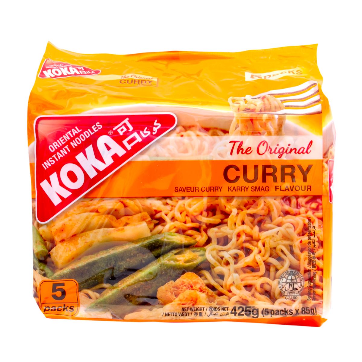 Koka Oriental Curry Instant Noodles, 5x85g