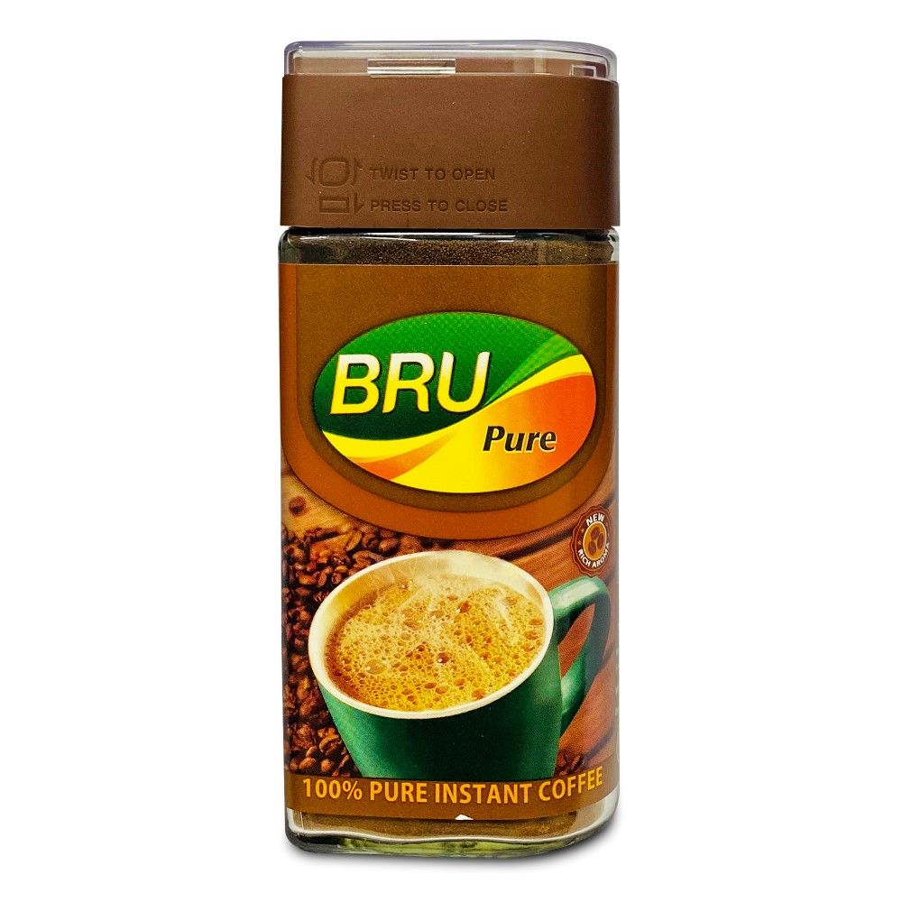 Bru Pure Instant Coffee Glass Jar, 100g